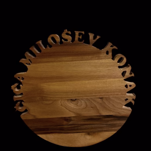 Personalizovana rotirajuća daska 35cm - orah