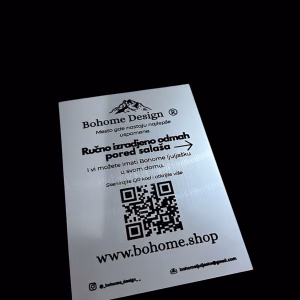 QR promo tabla - srebrni dezen
